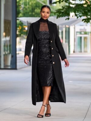 Full Length Classic Tailored Coat Black